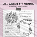 All About My Nonna Coloring Worksheet