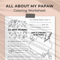 All About My Papaw Coloring Worksheet