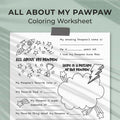 All About My Pawpaw Coloring Worksheet