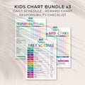 Rainbow Reward Chart Editable Bundle (3)