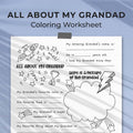 All About My Grandad Coloring Worksheet