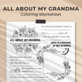 All About My Grandma Coloring Worksheet