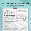 All About My Grandpa Coloring Worksheet
