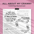 All About My Granny Coloring Worksheet