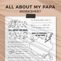 All About My Papa Coloring Worksheet
