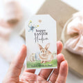 Happy Easter Gift Tag | Bunny & Butterfly Editable Template