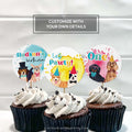 Pawty Dogs Editable Cupcake Toppers Printable