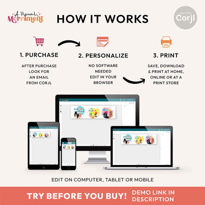 Step-by-step guide on how to purchase party dogs cupcake toppers on various screen sizes