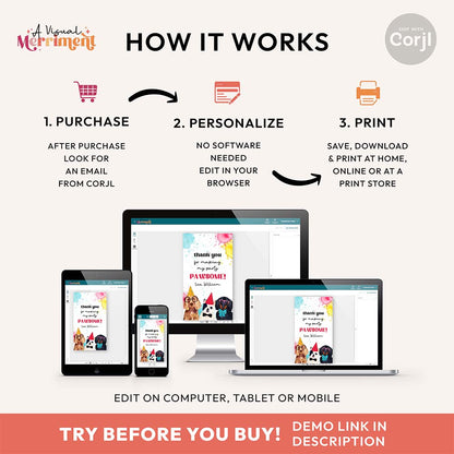 Step-by-step guide on how to purchase party dogs pawsome gift tags on various screen sizes