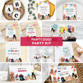 Pawty Dogs Printable Party Kit | Editable Templates