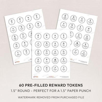 3 pages of discs with black easter egg token rewards and instructions