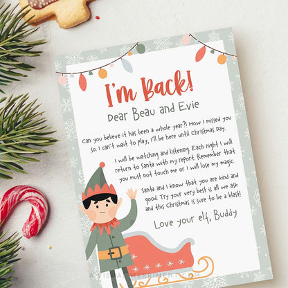 I'm back printable arrival letter from elf on the shelf