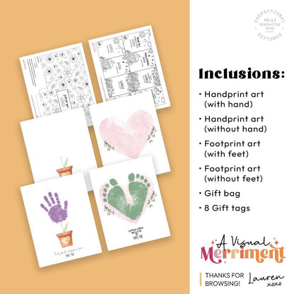 printable gift for Mum activity kit with pages & listed inclusions 03