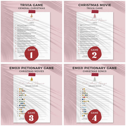 printable christmas games pages 1-4 included in games bundle