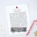 Modern Christmas Word Search Game
