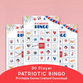Printable USA Patriotic Bingo Game | 30 Player PDF