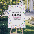 Rainbow Confetti Large Custom Welcome Sign Printable
