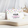 Rainbow Confetti Printable Place Cards Template | Editable