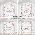 Birthday Printable Party Sign 4 Pack