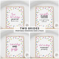 Two Brides Printable Wedding Sign 4 Pack