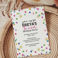 Rainbow Confetti Editable Invitation Template