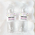 Rainbow Confetti Water Bottle Label | Editable Template