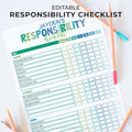 Green Blue Responsibility Checklist | Editable Template
