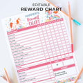 Unicorn Reward Chart | Weekly Editable Template