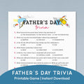 Father's Day Trivia Game | All About Dad Printable Activity