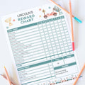 Vintage Race Car Reward Chart | Weekly Editable Template