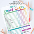 Rainbow Chore Chart | Editable Template