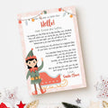 Girl Christmas Elf First Arrival Letter | Editable Template