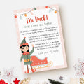 Girl Christmas Elf Return Arrival Letter | Editable Template