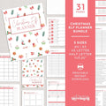 Red Christmas Elf Printable Planner | 31 Pages