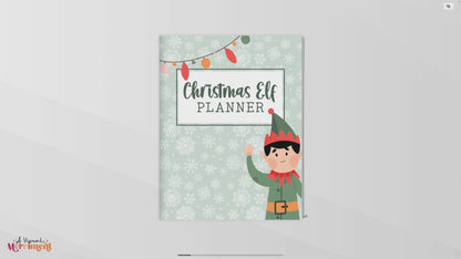 Video flipping through green christmas elf planner bundle 31 pages