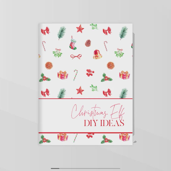 Video flipping through red elf on the shelf diy ideas planner 8 pages