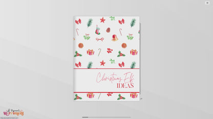 Video flipping through red elf on the shelf diy ideas planner 14 pages