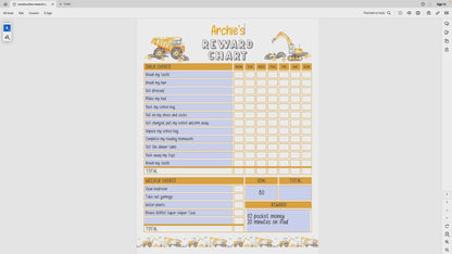 how to edit construction printable template reward chart video