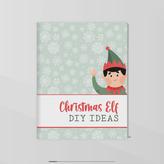 Video flipping through green elf on the shelf diy ideas planner 8 pages