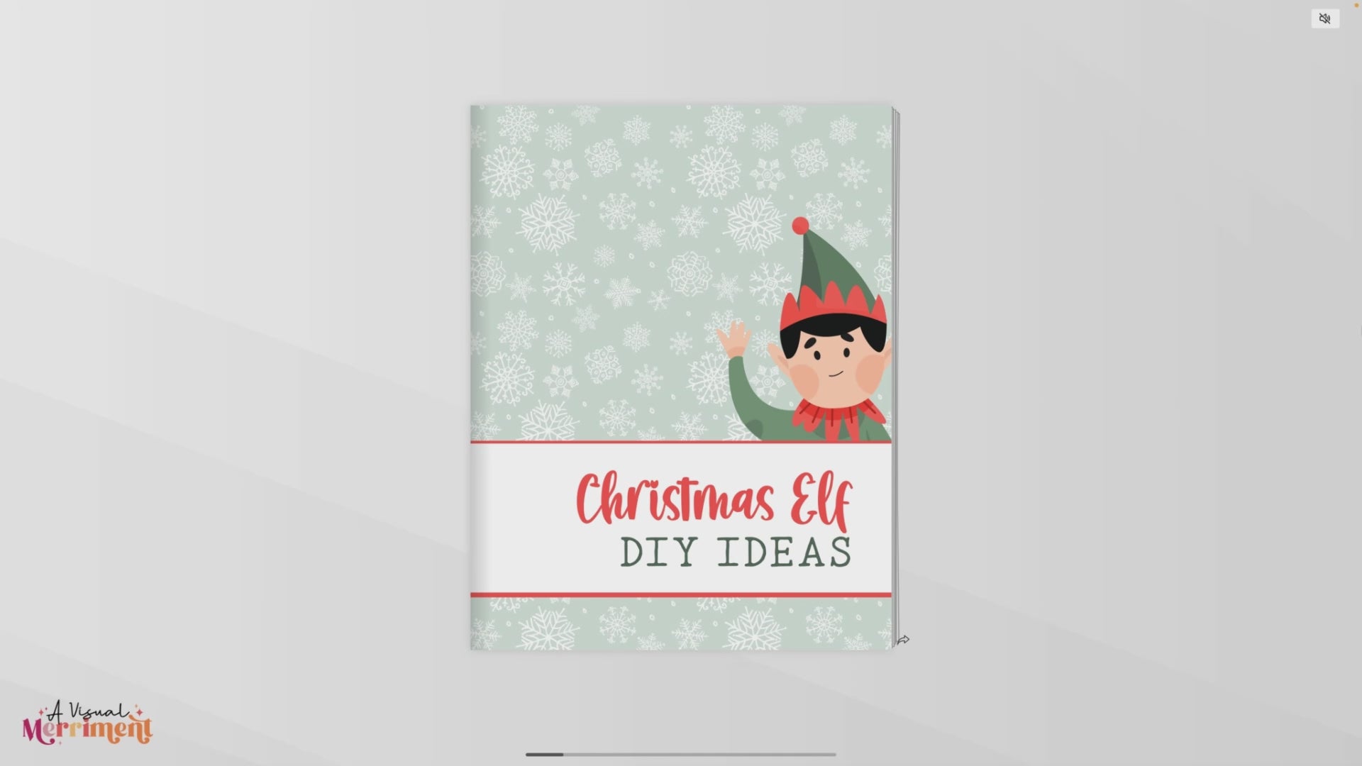 Video flipping through green elf on the shelf diy ideas planner 8 pages
