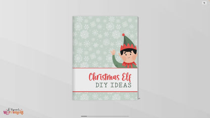 Video flipping through green elf on the shelf diy ideas planner 8 pages