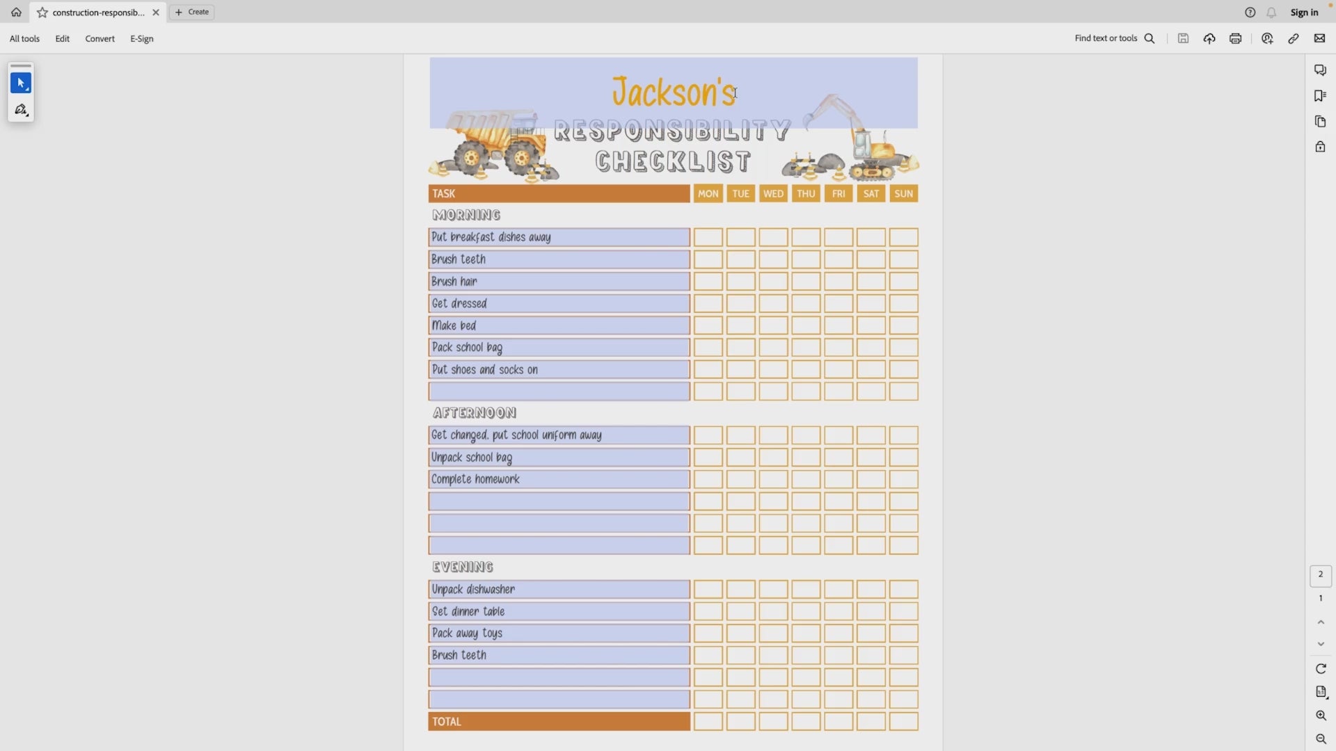 how to edit construction printable template responsibility checklist video
