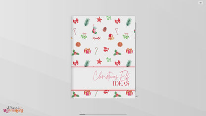 Video flipping through red christmas elf ideas planner 8 pages
