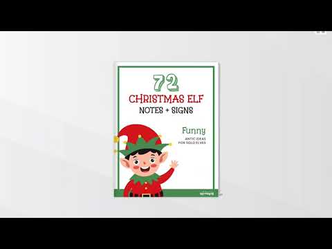Video flipping through 72 funny elf on the shelf ideas signs and notes printable