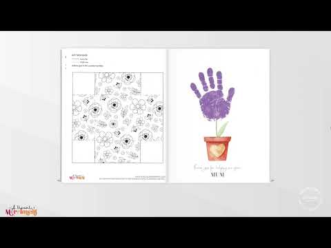 video of printable gift for Mum flipping through activity and coloring pages