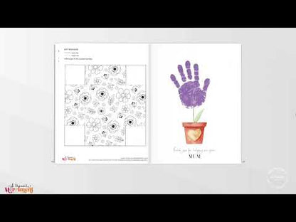 video of printable gift for Mum flipping through activity and coloring pages