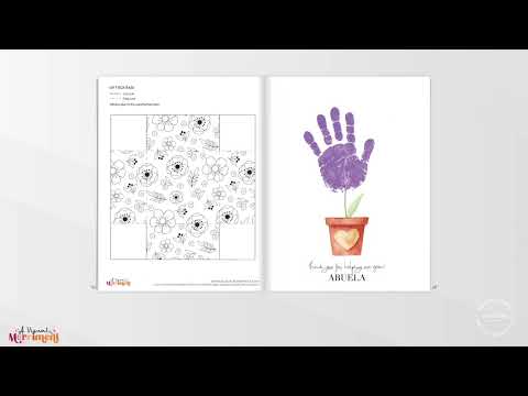 video of printable gift for abuela flipping through activity and coloring pages
