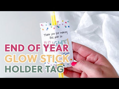 Confetti Christmas Glow Stick Holder | Thanks for Making This Year Bright: Editable Template
